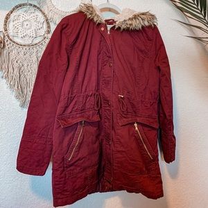 Maroon Utilty Winter Coat
